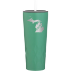 Laser etched forage 20 oz vacuum insulated tumbler with 'Michigan Home' design