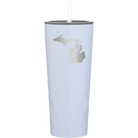 Laser etched landfall 20 oz vacuum insulated tumbler with 'Michigan Home' design