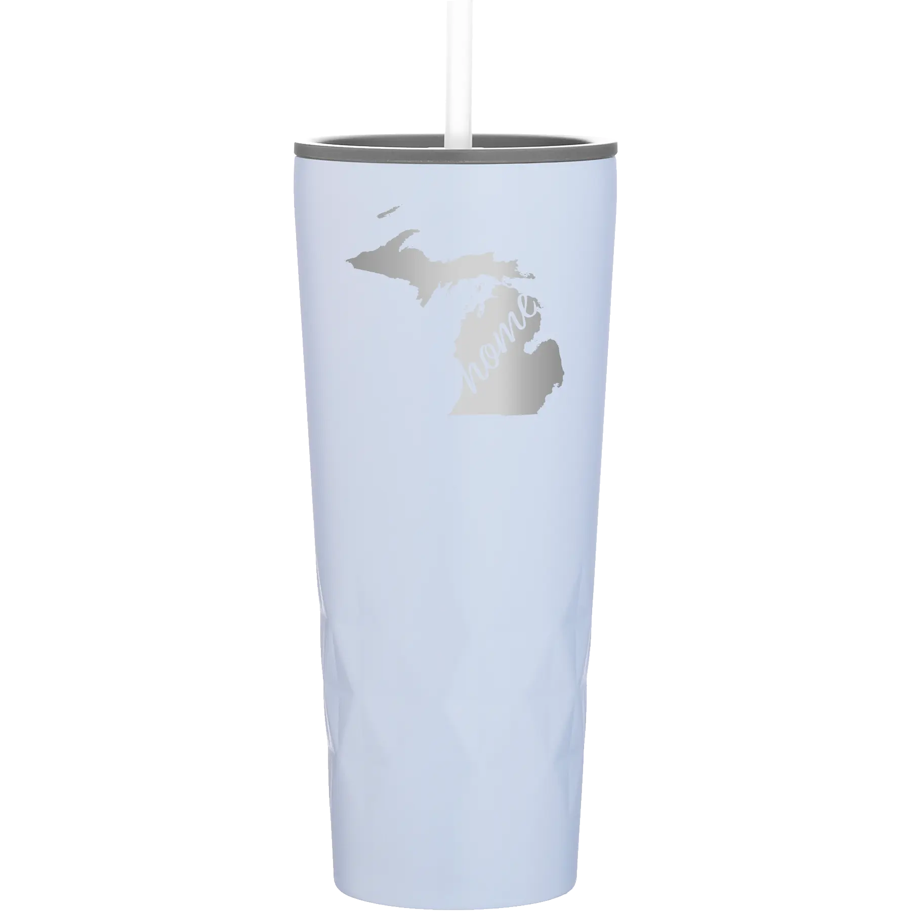 Laser etched landfall 20 oz vacuum insulated tumbler with 'Michigan Home' design