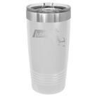 Laser etched white 20 oz vacuum insulated tumbler with 'Massachusetts Home' design