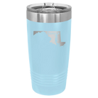 Laser etched light blue 20 oz vacuum insulated tumbler with 'Maryland Home' design