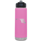 Laser etched light purple 20 oz vacuum insulated water bottle with 'Maryland Home' design