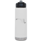 Laser etched white 20 oz vacuum insulated water bottle with 'Maryland Home' design
