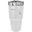 Laser etched white 30 oz vacuum insulated tumbler with 'Maryland Home' design