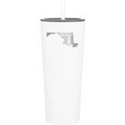 Laser etched white 20 oz vacuum insulated tumbler with 'Maryland Home' design