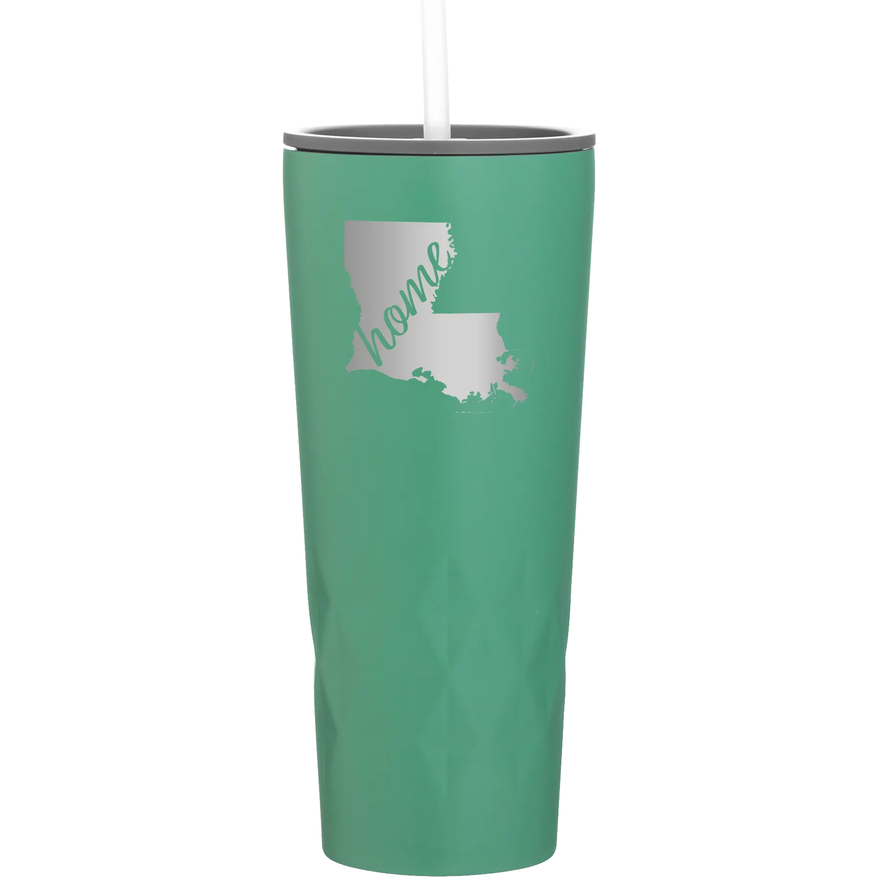 Laser etched forage 20 oz vacuum insulated tumbler with 'Louisiana Home' design