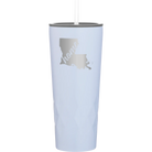 Laser etched landfall 20 oz vacuum insulated tumbler with 'Louisiana Home' design