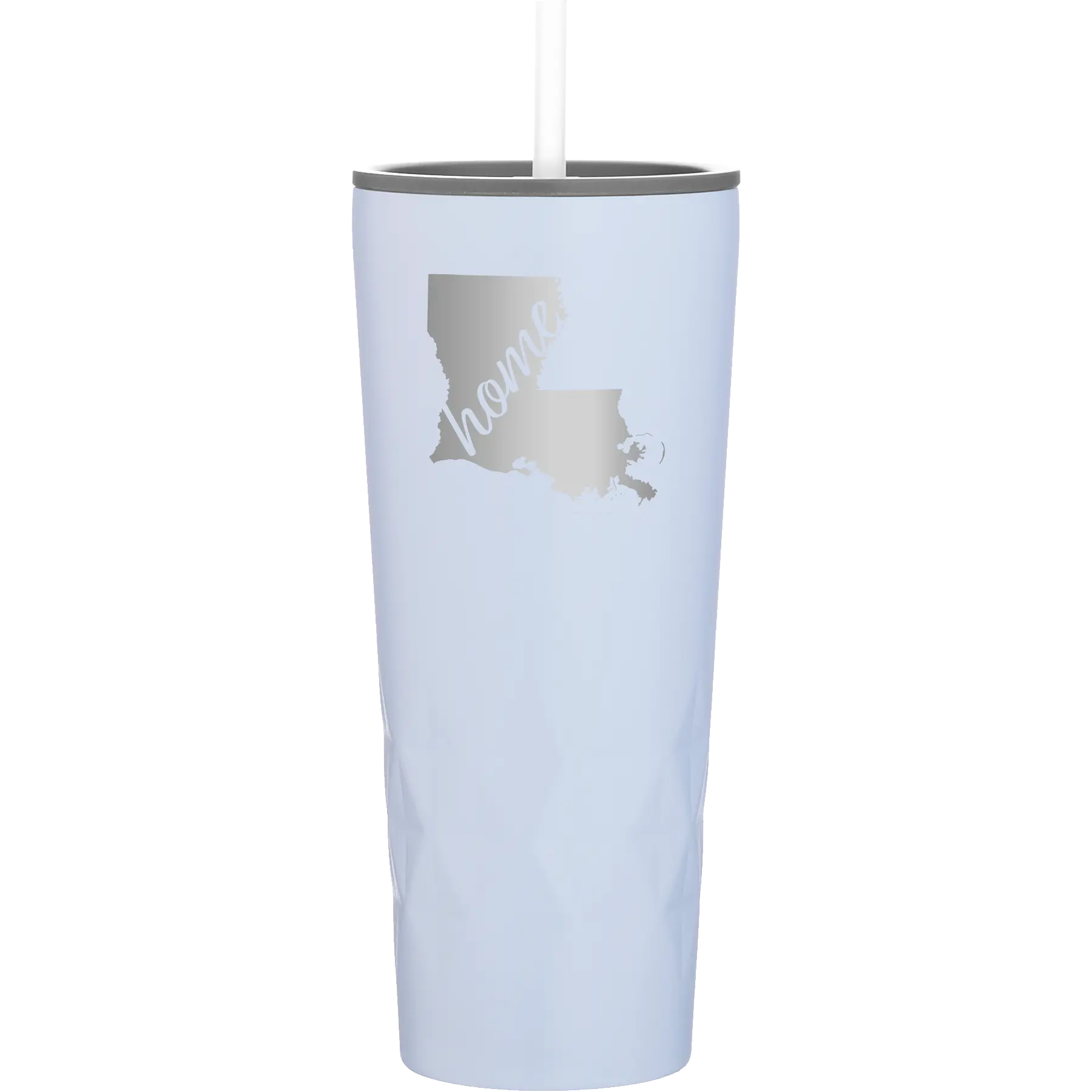 Laser etched landfall 20 oz vacuum insulated tumbler with 'Louisiana Home' design