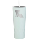 Laser etched meadow 20 oz vacuum insulated tumbler with 'Louisiana Home' design