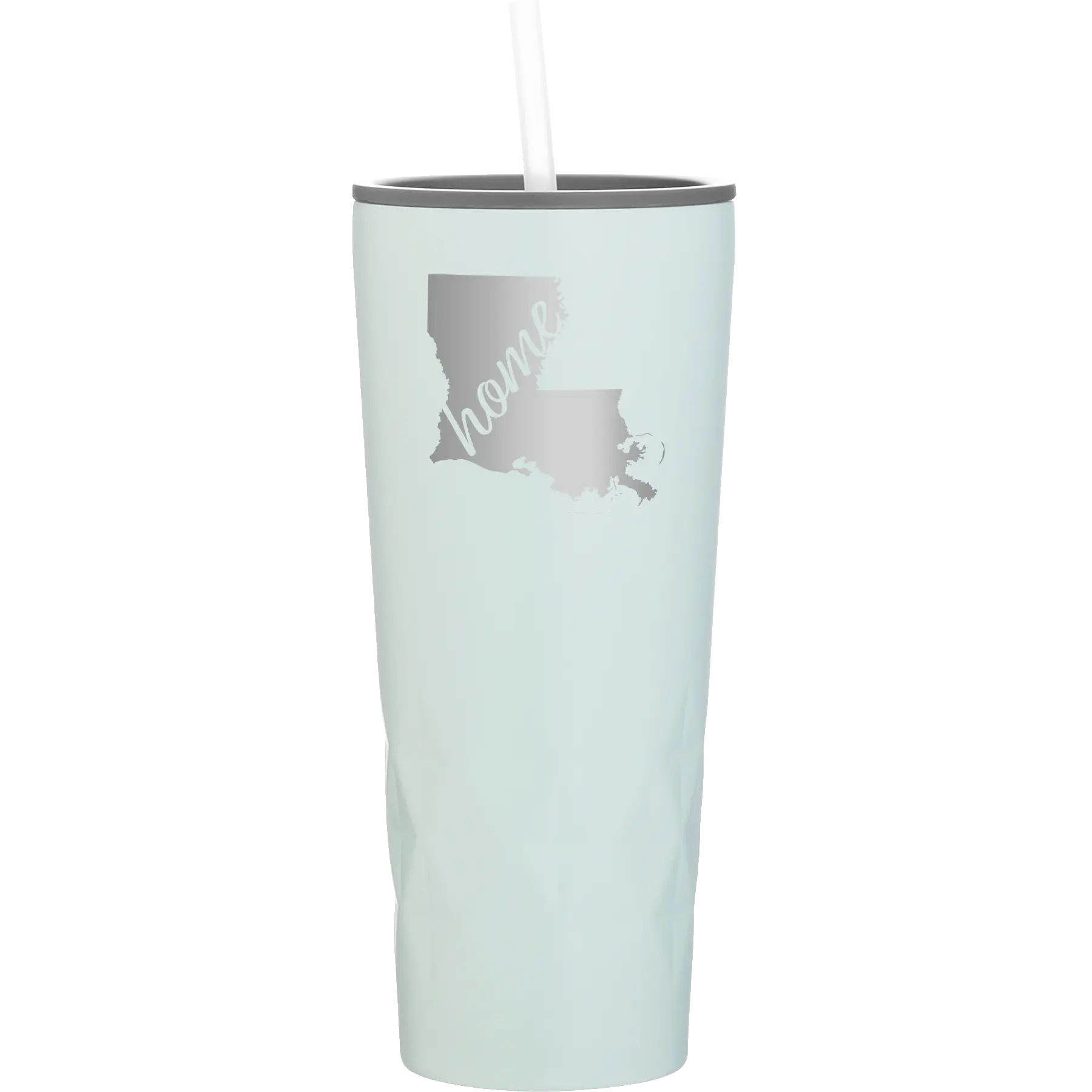 Laser etched meadow 20 oz vacuum insulated tumbler with 'Louisiana Home' design