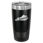 Laser etched black 20 oz vacuum insulated tumbler with 'Kentucky Home' design