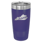 Laser etched purple 20 oz vacuum insulated tumbler with 'Kentucky Home' design