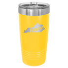 Laser etched yellow 20 oz vacuum insulated tumbler with 'Kentucky Home' design