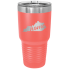 Laser etched coral 30 oz vacuum insulated tumbler with 'Kentucky Home' design