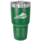 Laser etched green 30 oz vacuum insulated tumbler with 'Kentucky Home' design