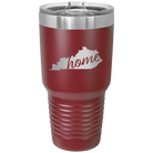 Laser etched maroon 30 oz vacuum insulated tumbler with 'Kentucky Home' design