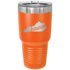Laser etched orange 30 oz vacuum insulated tumbler with 'Kentucky Home' design