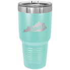 Laser etched teal 30 oz vacuum insulated tumbler with 'Kentucky Home' design