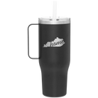 Laser etched black 40 oz vacuum insulated tumbler mug with 'Kentucky Home' design