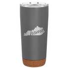 Laser etched storm gray 20 oz vacuum insulated tumbler with 'Kentucky Home' design