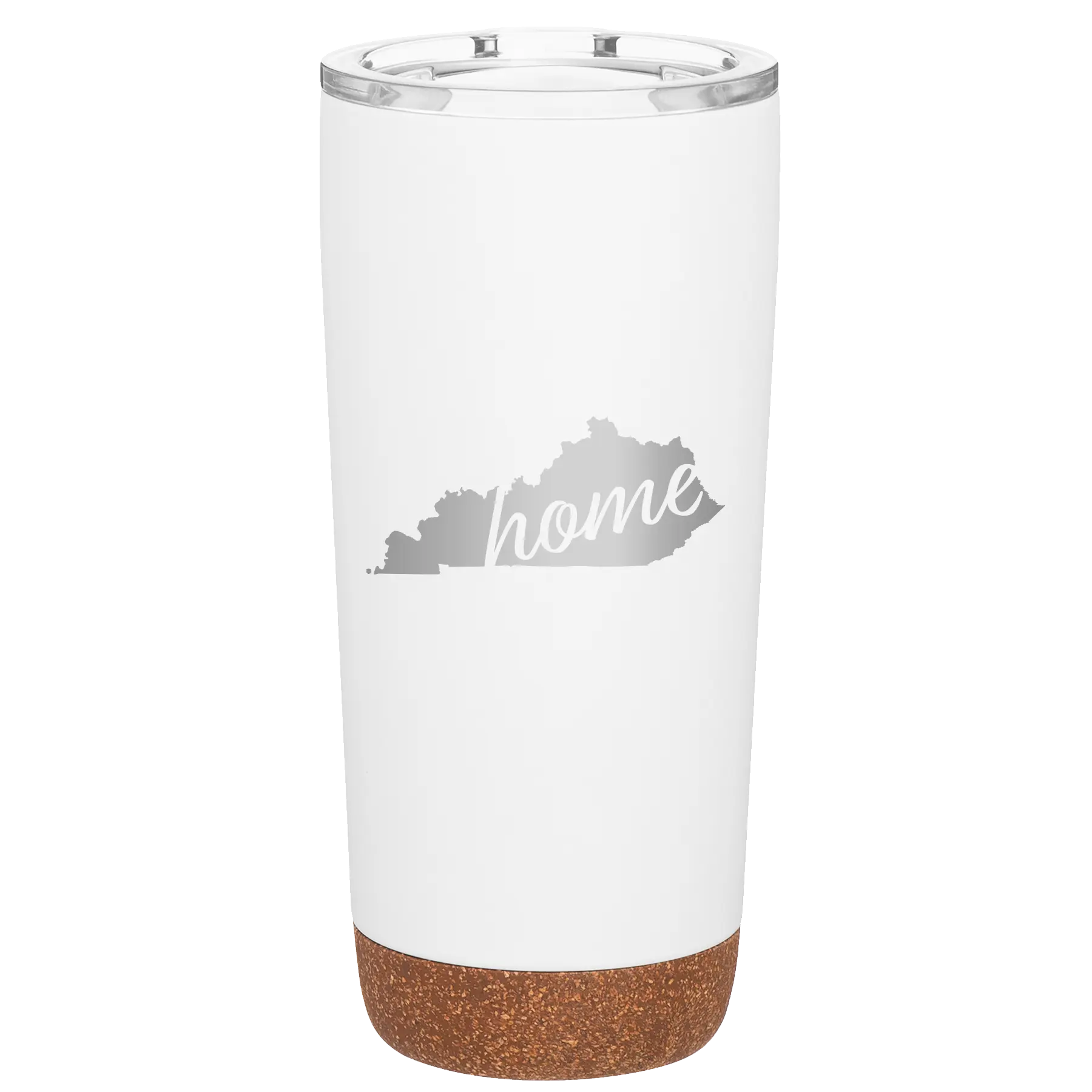 Laser etched white 20 oz vacuum insulated tumbler with 'Kentucky Home' design