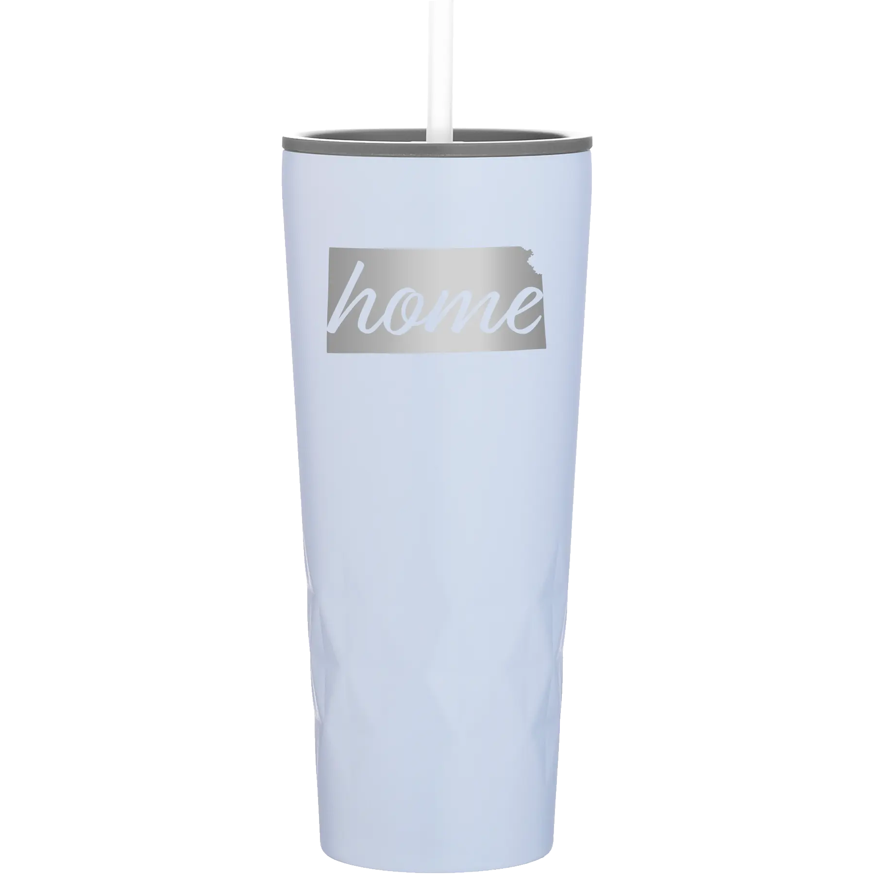 Laser etched landfall 20 oz vacuum insulated tumbler with 'Kansas Home' design