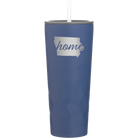 Laser etched constellation 20 oz vacuum insulated tumbler with 'Iowa Home' design