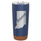Laser etched constellation 20 oz vacuum insulated tumbler with 'Indiana Home' design