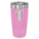 Laser etched light purple 20 oz vacuum insulated tumbler with 'Illinois Home' design
