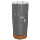 Laser etched storm gray 20 oz vacuum insulated tumbler with 'Hawaii Home' design