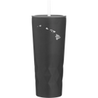 Laser etched black 20 oz vacuum insulated tumbler with 'Hawaii Home' design