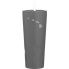 Laser etched slate 20 oz vacuum insulated tumbler with 'Hawaii Home' design