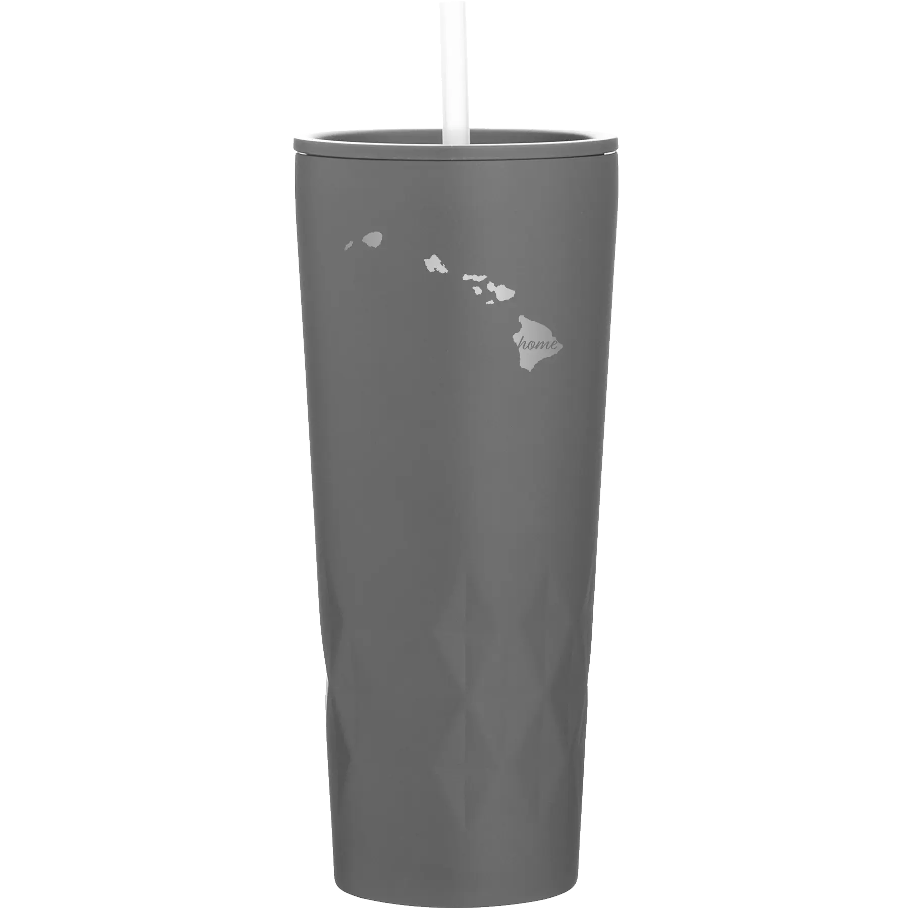Laser etched slate 20 oz vacuum insulated tumbler with 'Hawaii Home' design