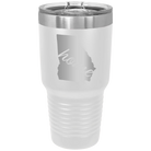 Laser etched white 30 oz vacuum insulated tumbler with 'Georgia Home' design
