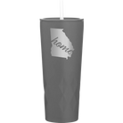 Laser etched slate 20 oz vacuum insulated tumbler with 'Georgia Home' design