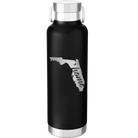 Laser etched black 24 oz vacuum insulated water bottle with 'Florida Home' design