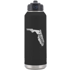 Laser etched black 32 oz vacuum insulated water bottle with 'Florida Home' design