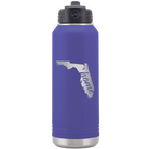 Laser etched purple 32 oz vacuum insulated water bottle with 'Florida Home' design