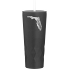 Laser etched black 20 oz vacuum insulated tumbler with 'Florida Home' design