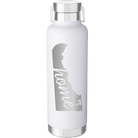 Laser etched white 24 oz vacuum insulated water bottle with 'Delaware Home' design
