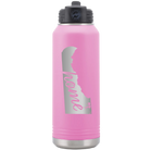 Laser etched light purple 32 oz vacuum insulated water bottle with 'Delaware Home' design