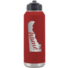 Laser etched maroon 32 oz vacuum insulated water bottle with 'Delaware Home' design