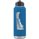 Laser etched royal blue 32 oz vacuum insulated water bottle with 'Delaware Home' design