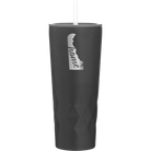 Laser etched black 20 oz vacuum insulated tumbler with 'Delaware Home' design