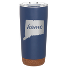 Laser etched constellation 20 oz vacuum insulated tumbler with 'Connecticut Home' design