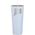 Laser etched landfall 20 oz vacuum insulated tumbler with 'Connecticut Home' design