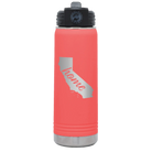Laser etched coral 20 oz vacuum insulated water bottle with 'California Home' design