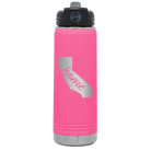 Laser etched pink 20 oz vacuum insulated water bottle with 'California Home' design