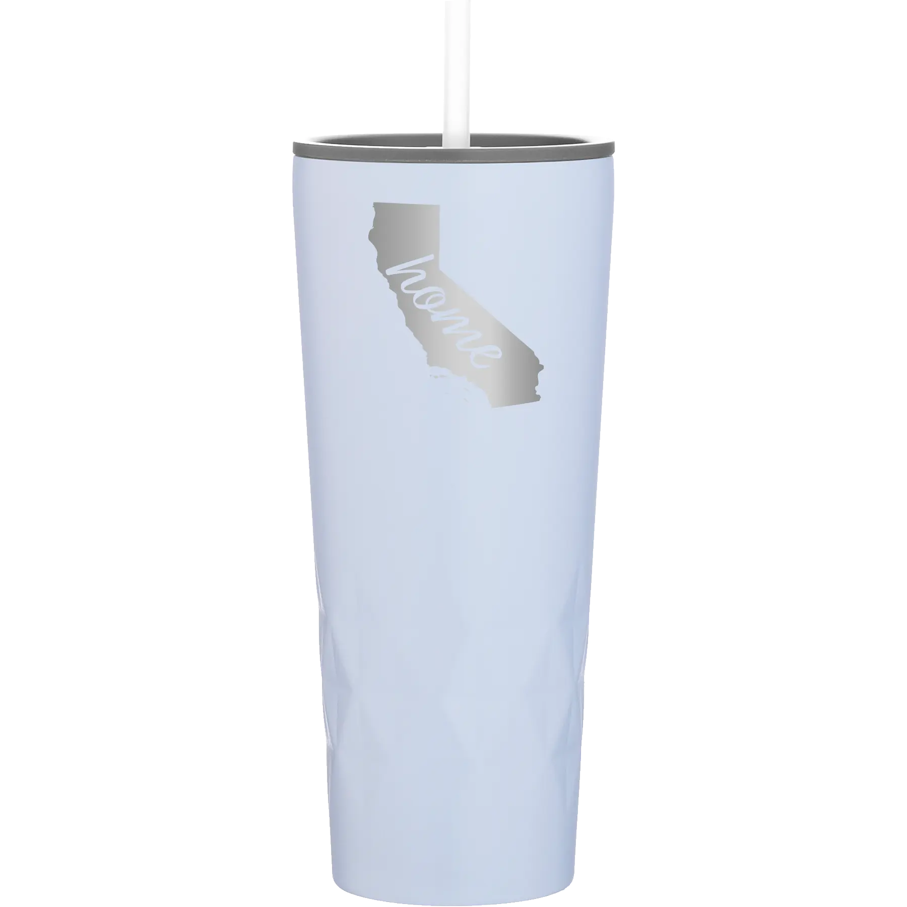 Laser etched landfall 20 oz vacuum insulated tumbler with 'California Home' design