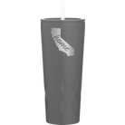 Laser etched slate 20 oz vacuum insulated tumbler with 'California Home' design
